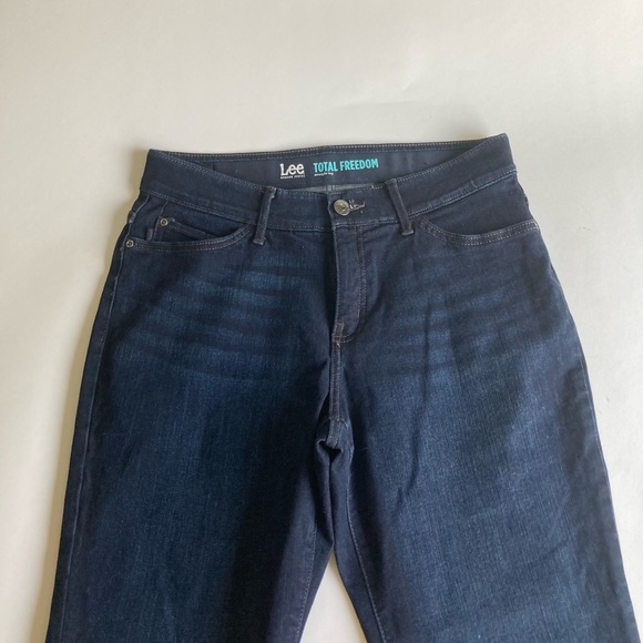 New Lee Navy Denim Straight Leg Jeans size 12 Medium - Picture 2 of 11